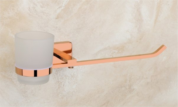 Napkin Ring with Glass Toothbrush Holder